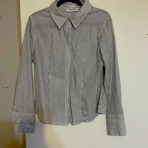 Pin striped shirt gray and white worn once